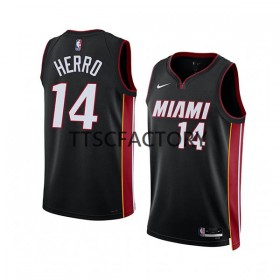 Herren NBA Miami Heat Trikot Tyler Herro 14 Nike 2022-23 Icon Edition Schwarz Swingman